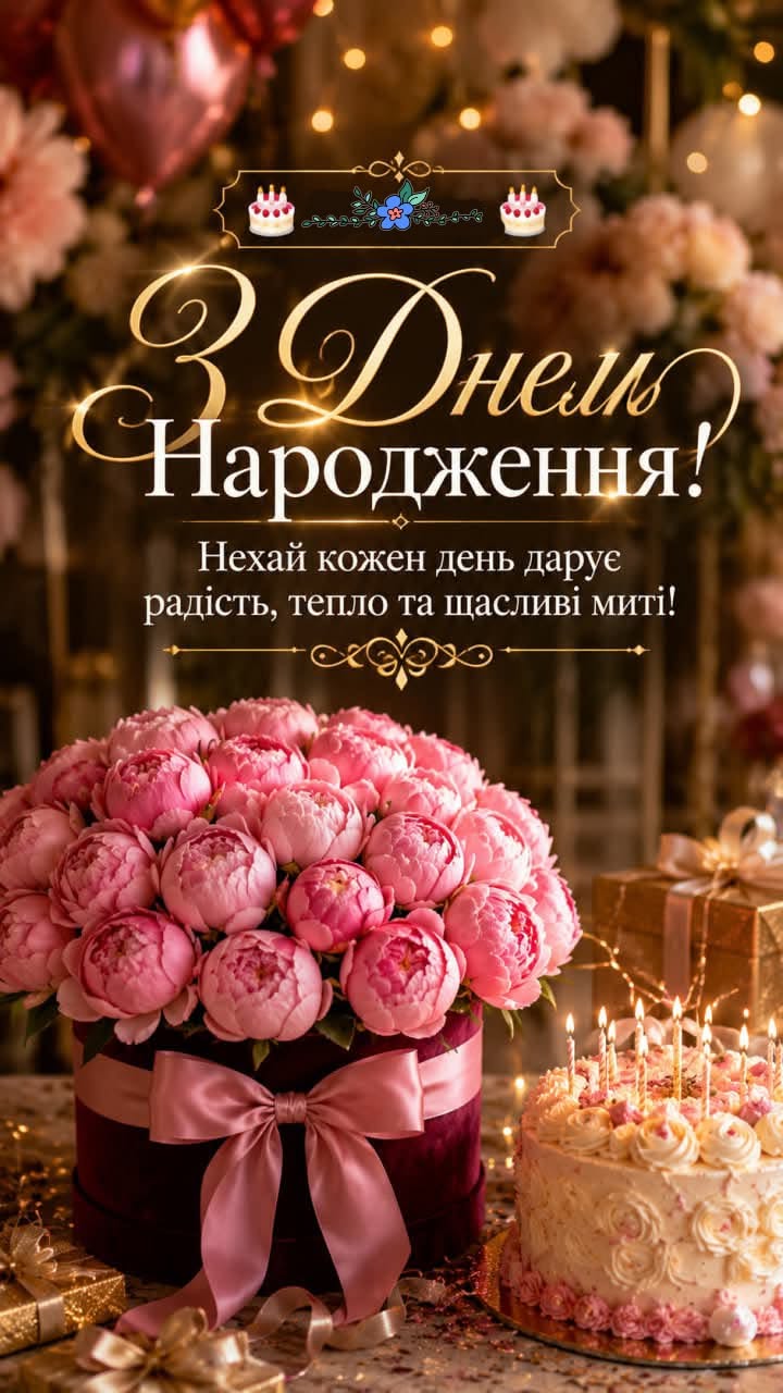 Картинка з днем народження — з побажаннями удачі, для особливої людини Картинка з днем народження — з побажаннями удачі, для особливої людини